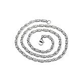 ✔Material:Edelstahl Ayoiow Halskette Biker Herren, Retro Kette Kette Edelstahl Herren Silber