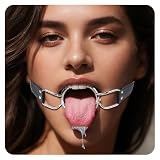 Open Mouth O-Ring Gag with Adjustable Leather Strap,Sex Mouth Plug,BDSM Fetish Restraints Bondage Gags &Muzzles Sex Toys for Couples