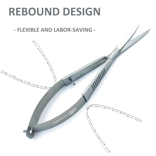 Image of LINLAN Aquatic Plant Spring Scissors for Precise Trimming, Stainless Steel with Top Rebound Feel, Ideal for Aquatic Ferns and Microsorum Pteropus in Planted Tanks