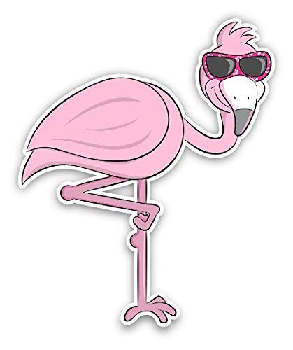 Magnet Flamingo Magnetic vinyl bumper sticker sticks to any metal fridge, car, signs 5