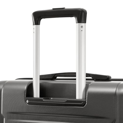 Lightweight 2 Piece Luggage Set for Comfortable Travel, Expandable with Spinner Wheels, Adventure Seekers, Dark Gray3