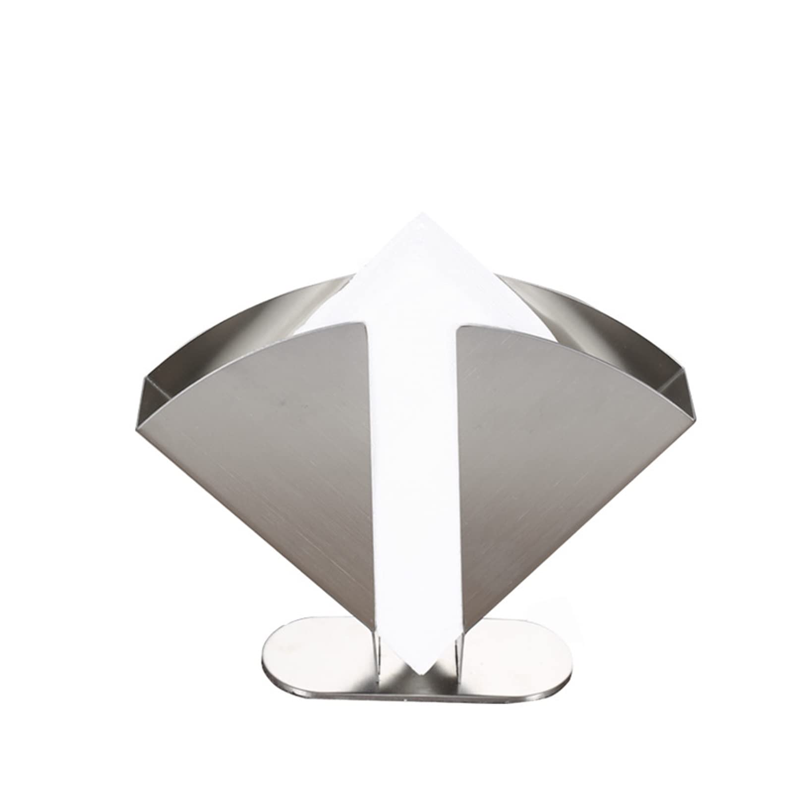Xdgsdrdf L Stainless Stee Fan-Shaped Tissue Holder Restaurant Seat(L)