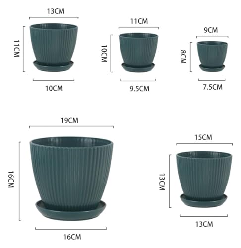 Pots de fleurs en résine durable jardinière décorative de salon - 3