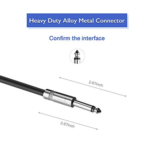 Yuyaokk 2Pack 6 Ft 1/4" To 1/4" Speaker Cables, True 12Awg Patch Cords, 1/4 Male Inch Dj/Pa Audio Speaker Cable 12 Gauge Wire. #TOP3