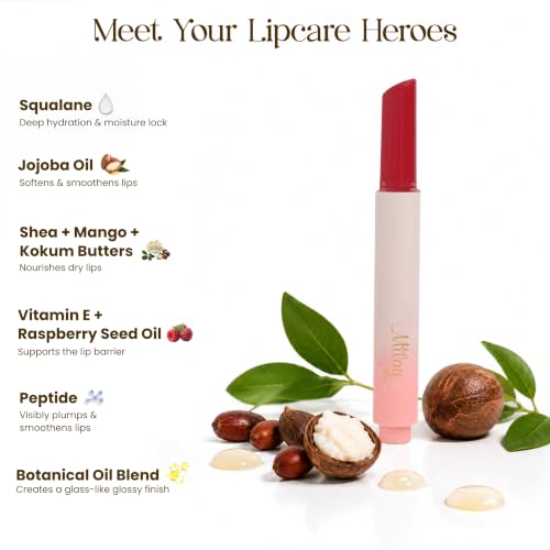 Image of Milagro Beauty Gloss Lip Balm | Hydrating Glossy Lip Glaze Stick | Jojoba Oil & Shea Butter - Non-Sticky Shine, Peptide-Infused Formula (Sugar Rush)