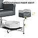 Reclining Pedicure Chair with Stool, Footrest & Massage Foot Basin, Height Adjustable Pedicure Unit Station, 360 Swivel Hydraulic Pedi Chair for Foot Bath Pedicure Chairs, Beauty Spa Salon, Gray