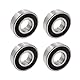 Flewdart 4pcs Kugellager 6204-2rs, rillenkugellager 20 x 47 x 14mm 6204 2rs doppelte Schutzchromlegierung für DIY, Drehbänke, Motoren, 3D-Drucker, Fräsmaschinen (6204-2RS 4ps)