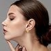 BYARLEO 14k Gold Plated Chunky High Surgical Steel Stud Earrings Hypoallergenic Statement Earrings for Women Lightweight Trendy Fashion Earrings Waterproof and NO Tarnish