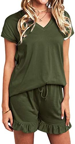 MANSY Women Summer Pajamas Set Short 
