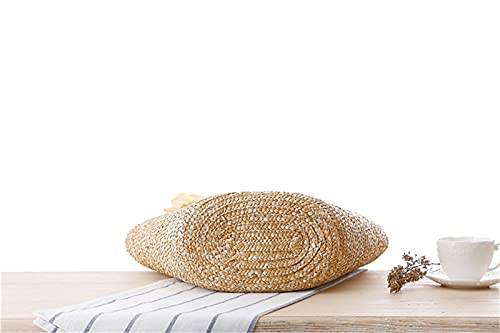 Bolsa de playa de paja para mujer miniatura 7