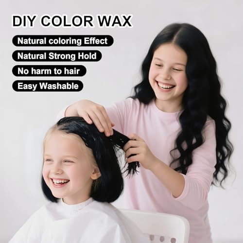 Cera de Color Temporal para Cabello 2.12 oz Negra Lavable miniatura 2