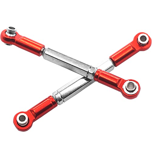 Sharegoo 8Pcs Metal Pull Rod Steering Servo Link Linkages Arm Tie Rod Ends Connector Compatible With Wpl B14 C14 C24 C-14K C-24K Mn-90 Mn-91 Mn-45 Mn-96 Mn-99 1/16 Rc Car #TOP3