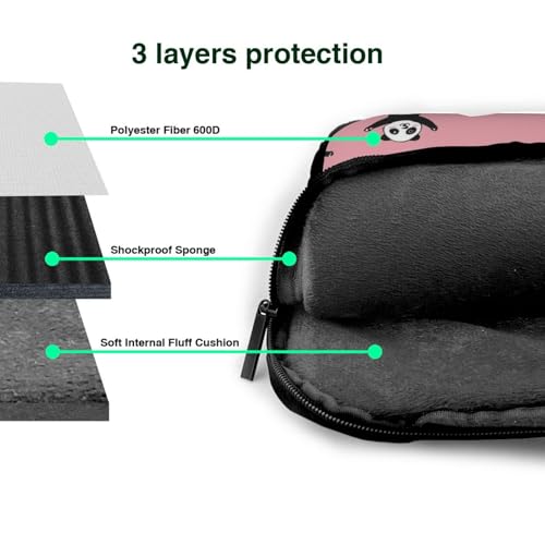 Maletín impermeable para laptop de 13 pulgadas rosa miniatura 5