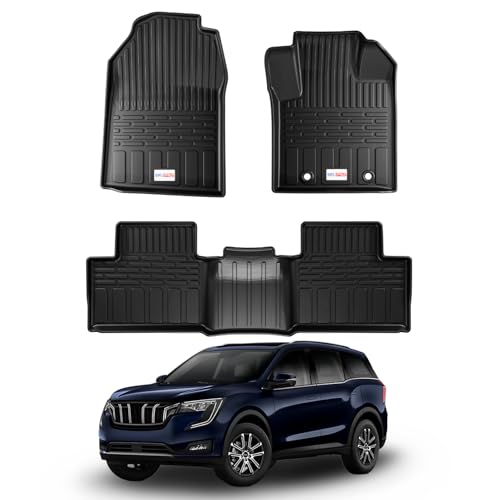 Image of Car Floor Mat for XUV 700 (2021 Onwards)(5 Seater) Custom Fit, Heavy Duty & Anti-Slip 3D TPE Floor Mat | Easy to Clean, All Weather Resistant, Waterproof & Dustproof Car Foot Mat for XUV 700