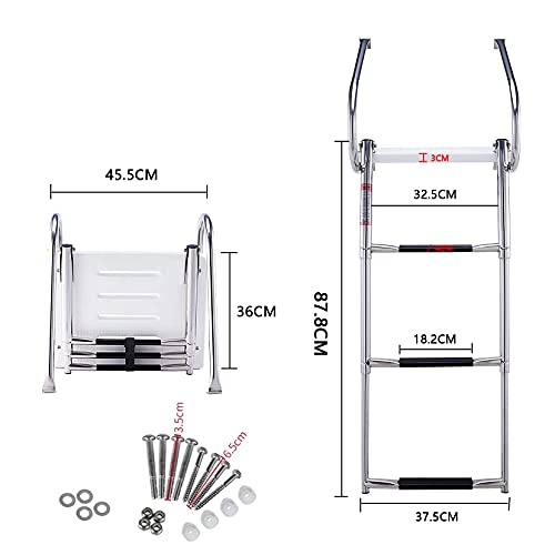 Escalera para piscina de acero inoxidable telescópica miniatura 6