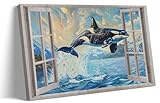 Lnzinro Orca Wall Art Ocean...