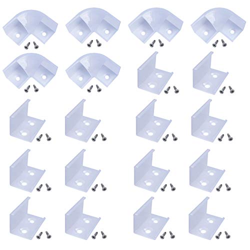 Litever 90 Degrees Corner Connectors, ONLY for Litever Slim V Shape LED Strip Aluminum Channels, Screws Included, LL-016-90D