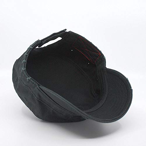 Image of The Vintage Year Washed Cotton Distressed Cadet Hat - Tactical Military Baseball Cap for Men & Women, Outdoor Casual Wear