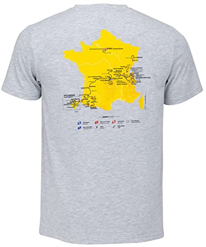 TOUR DE FRANCE T-Shirt Parcours 2023 – Offizielle Kollektion Radfahren, grau, M