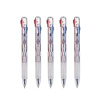 Amazon | 洗練された 赤と青インクの2色ボールペン、ノック式