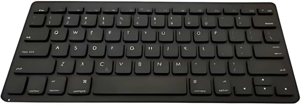 Teclado Sem Fio Ultra Fino Bluetooth ABNT2 Com Tecla Ç, Para Tablet, Celular, Android, iOS, Smart TV, Notebook – Portátil Slim Premium (PRETO)