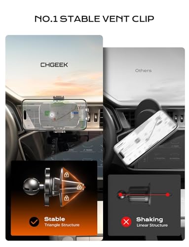 Image of Wireless Car Charger Phone Holder Mount, Universal Car Phone Mount with Wireless Charging, A!