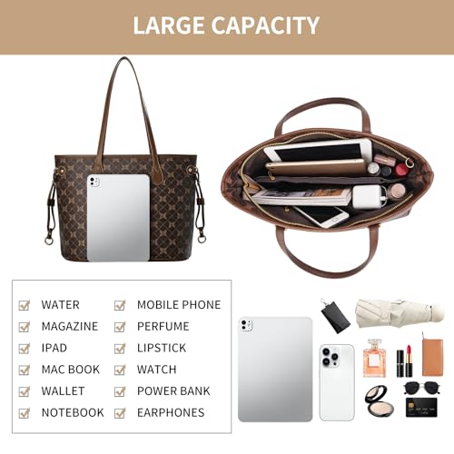 Bolso Tote grande de cuero vegano para mujer miniatura 3