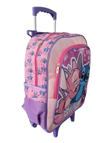 Mochila Infantil Lilo & Stitch Rosa Filme Rodinhas G Meninas