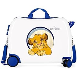 Maletas Infantiles Amazon Disney El Rey Leon Maleta Infantil Blanco 50x39x20 cms Rígida ABS Cierre de combinación lateral 34L 1,8 kgs 4 Ruedas