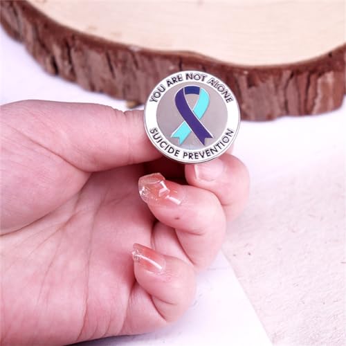 You’re Not Alone Suicide Prevention Enamel Brooch Suicide Prevention Awareness Ribbon Enamel Pin Backpack Badge Decorative for Clothes3