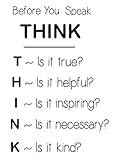 Before You Speak, Think Classroom Wall Decal 12