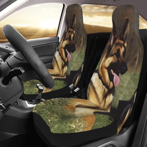 Housse de siège de voiture berger allemand imperméable et universelle pour l'avant
