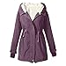Produktbild Frauen Winter Casual Langarm Solid Hooded Top Dicker Outwear Jackenmantel Dicke Damenjacke