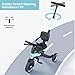 newyoo Tricycles for 1-3 Year Olds, Toddler Bike, Birthday Gift and Toy for Boys and Girls, Toddler Tricycle with Parent Push Handle, Trike with Backrest and Safety Belt, Blue, TR007