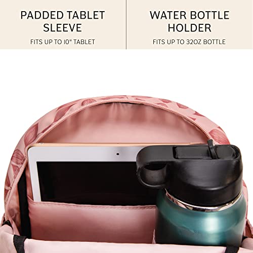 Image of Jadyn Mini Backpack for Women, Small Backpack Purse for Women, Mini Travel Bag, 8.5 Liter Daypack, Millie Backpack with Cute Designs (Blush Leaflet)