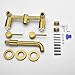 HANEBATH Brass Brushed Gold Bathroom Faucet, Two Handle Wall Mounted Bathroom Sink Faucet (Rough-in Valve Included)