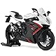 Risopen 1/12 Motorrad-Modellspielzeug kompatibel für MV Agusta F3 RR, Legierungs-Druckguss-Motorradmodell kein Zusammenbau erforderlich Mini-Racing-Moto-Kollektion Geschenk für Erwachsene (weiß)