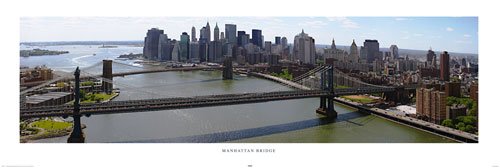 Poster de porte New York Manhattan blanc pour créer une ambiance loft américain