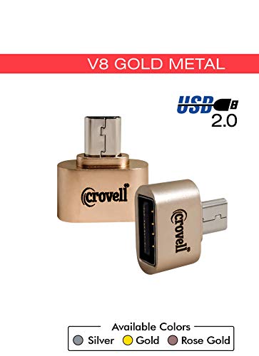 Image of Metal Micro USB OTG Adapter Gold (Pack of 1)