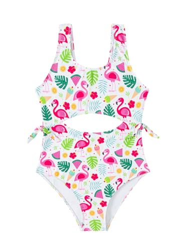 Image of WDIRARA Girl's Cut Out Pattern Knotted One Piece Swimsuit Summer Wireless Cute Swimwear