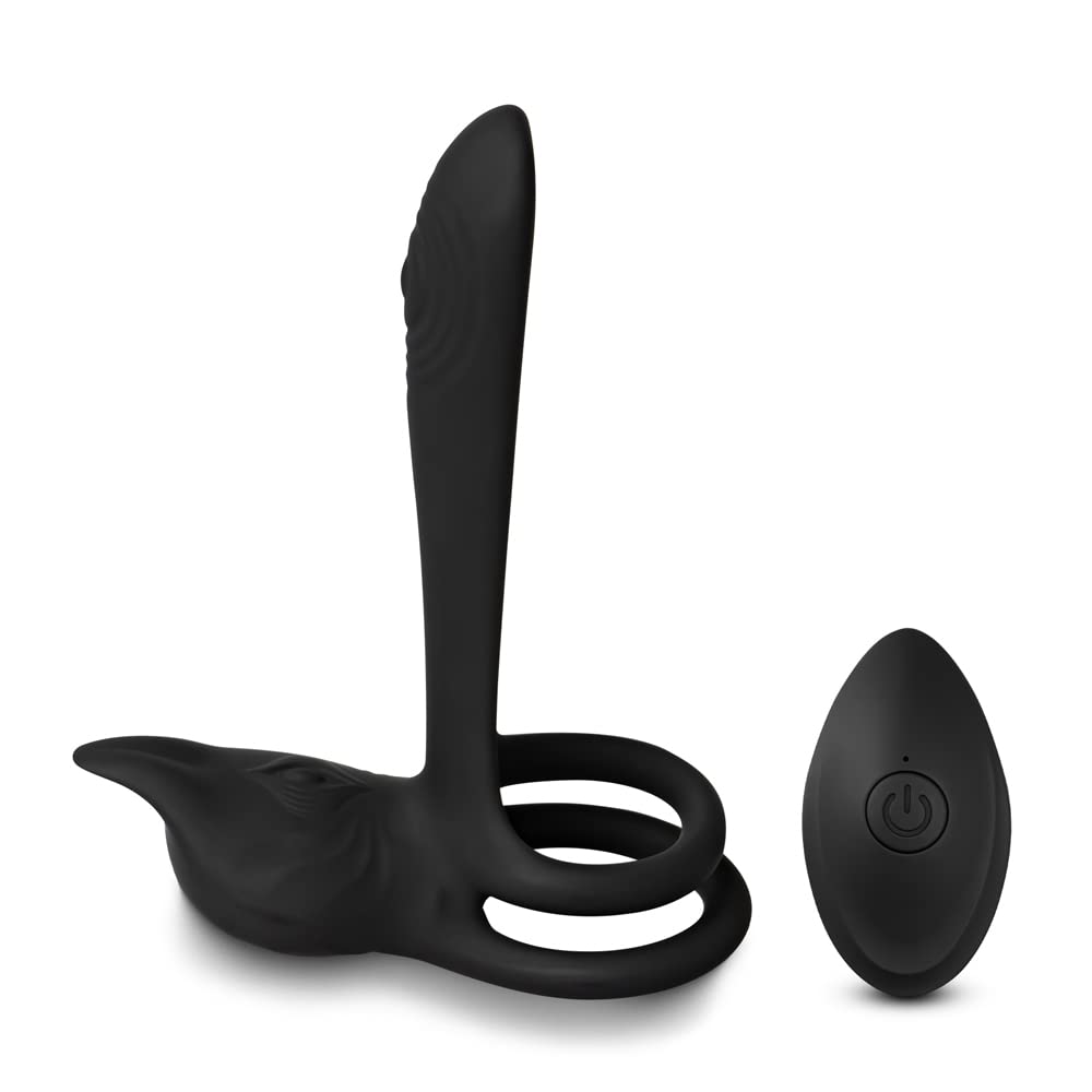 BeHorny Couples Vibrator Vibrating Cock Ring Dual Vibrator for G-Spot and Clitoris for Couples, Adult Sex Toys