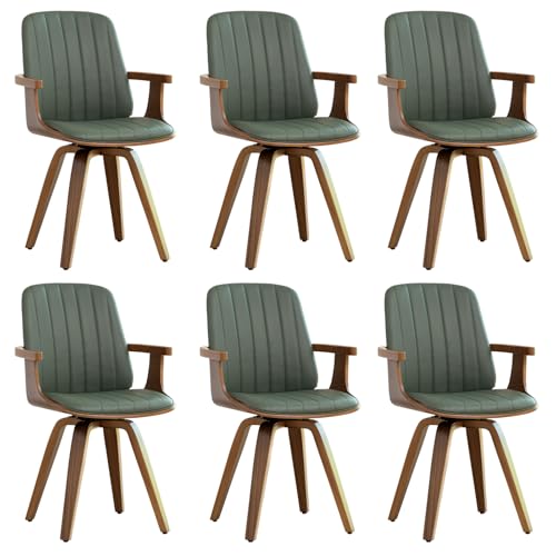 WUPOTO MCM Dining Chairs, Set of 6 Mid Century Modern