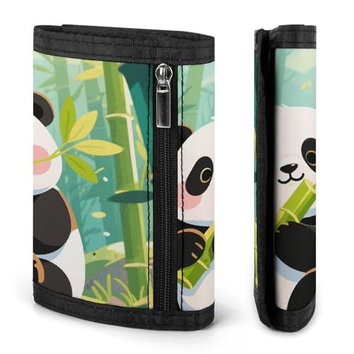 Cute Panda Wallet Men Trifold Wallet Slim Coin Purse with 8 Card Slots Credit Card Holder3