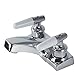 Bathroom Faucet 4" White Lever Handle W/ Pop-Up