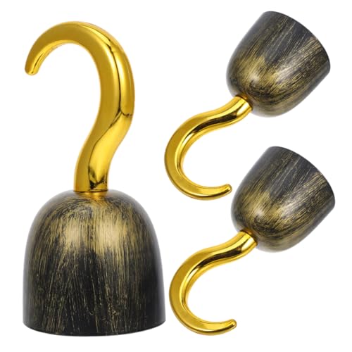 ABOOFAN Lightweight Pirate Hook Toy Set Plastic Hand Props for Halloween Costumes Decor for Themed Events