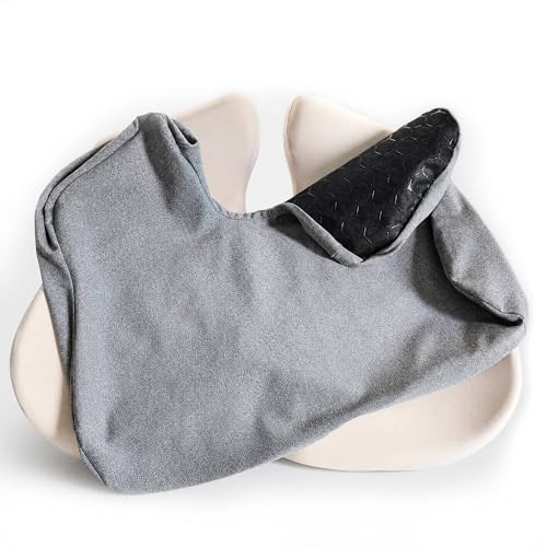 Image of Extra Large Seat Cushion for Sciatica & Tailbone Pain - Pressure Relief Coccyx Cushion for Office Chair, Car Seat, Wheelchair, and Long Sitting - Sciatica Pain Relief Pillow-Cushion Covers Set