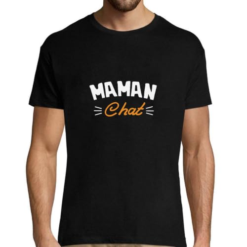 T-Shirt Homme Maman Chat pour rompre la monotonie avec un style rigolo