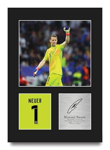 HWC Trading Manuel Neuer Germany Regali Stampati Autografo Firmato Foto Per Gli Appassionati Di Calcio E Sostenitori - A4 Ritratto