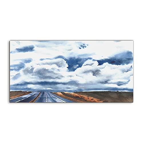 Photo art acrylique America road village 120x60cm pour décoration murale chambre