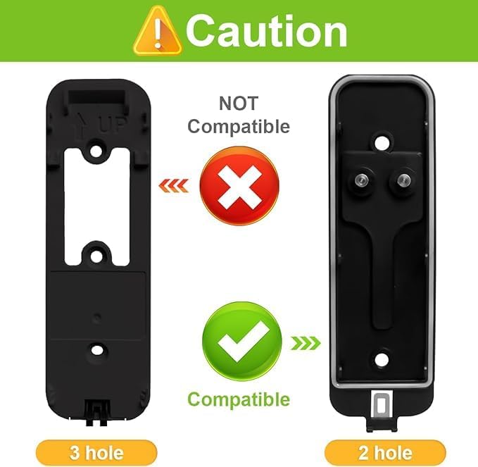 Miniatura 2 de Placa trasera para timbre, soporte para timbre, clip de retención de metal mejorado, reemplazo de placa trasera para timbre, accesorios de timbre de